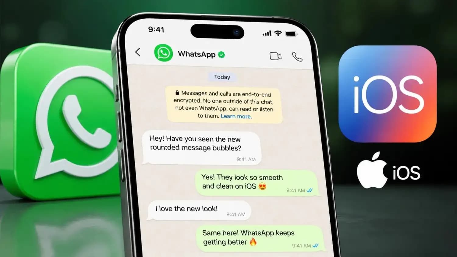 WhatsApp Rolls Out New Rounded Message Bubbles on iOS